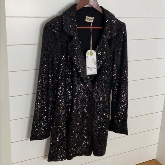 Show Me Your Mumu Black Bazel Blazer Size Small - Picture 5 of 7